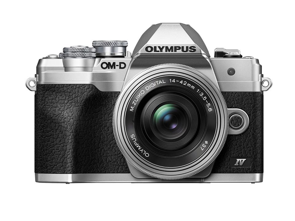 Olympus OM-D E-M10 Mark IV Silver Body w/14-42mm EZ Lens Compact System Camera