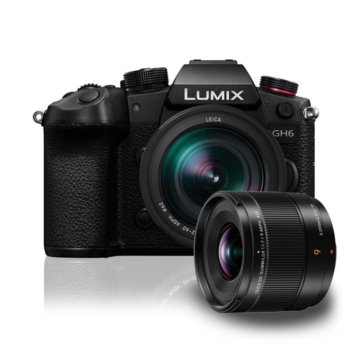 Panasonic GH6 Body w/Leica 12- 60mm f/2.8-4.0 Lens CSC w/ Bonus Lumix G Leica 9mm Lens