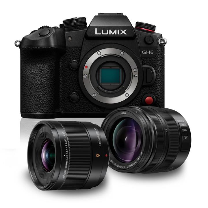 Panasonic GH6 Body w/ Leica 12-35mm f/2.8 Power OIS Lens CSC w/Bonus Leica 9mm Lens