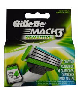 Gillette Mach 3 Sensitive Blades Refill 4 Pack