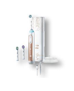 Oral-B Genius 9000 Electric Toothbrush with 3 Replacement Heads & Smart Travel Case, Rose Gold
