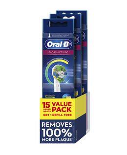 Oral-B FlossAction Electric Toothbrush Replacement Brush Head Refills 15 Pack