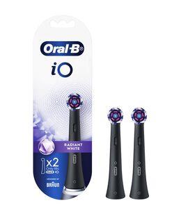 Oral-B iO Radiant White Replacement Brush Heads 2 Pack - Black