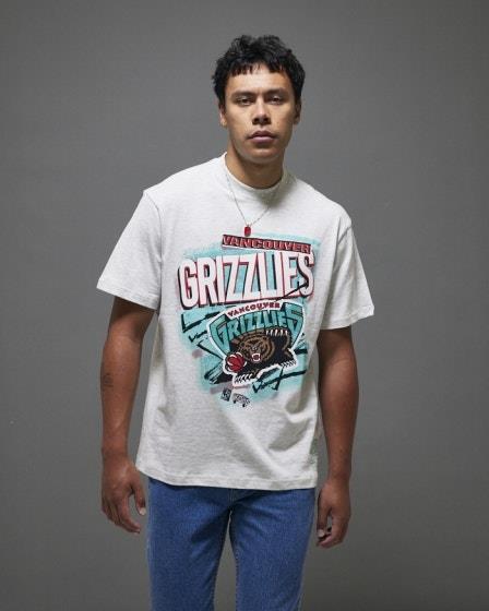 Mitchell & Ness Memphis Grizzlies Abstract Tee Silver Marle