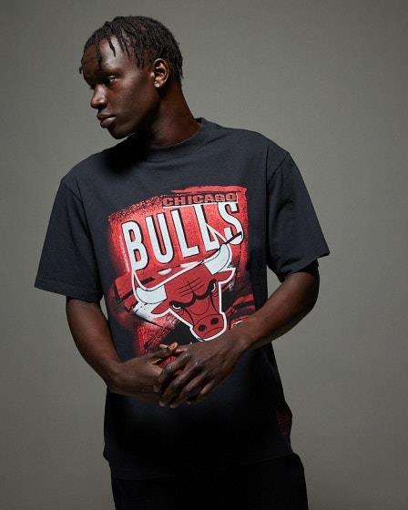 Mitchell & Ness Chicago Bulls Abstract Tee Faded Black