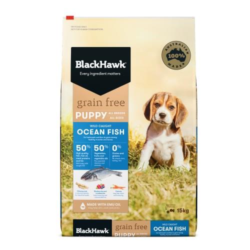 Black Hawk Dog Food Puppy Grain Free Ocean Fish 15kg