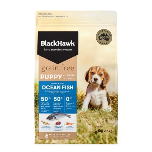 Black Hawk Dog Food Puppy Grain Free Ocean Fish 2.5kg