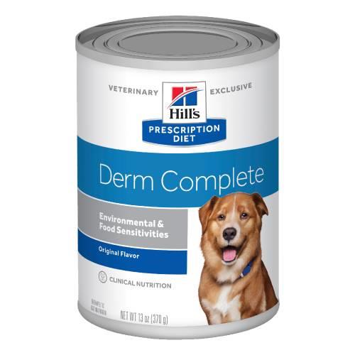 Hills Prescription Diet Canine Derm Complete Canned Dog Food 12x370g