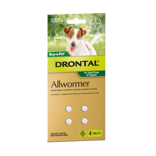 Drontal Allwormer Tablets Small 3kg 4 pack