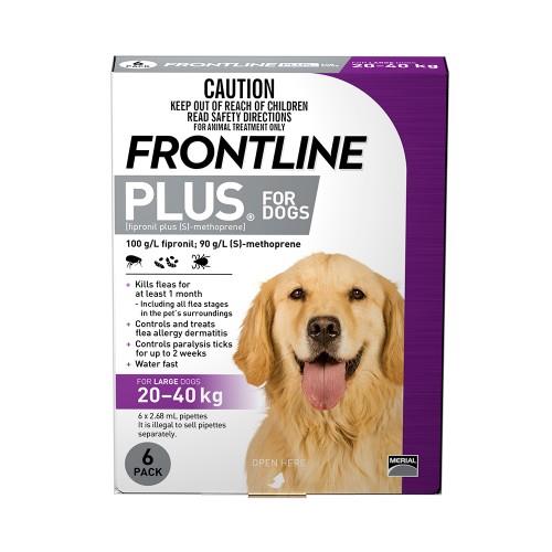 Frontline Plus Large 20-40kg Purple 6 pack