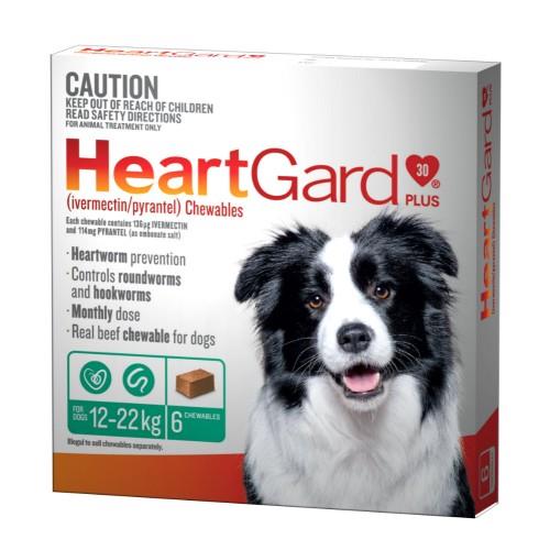 Heartgard Plus 12-22kg Medium Green 6 pack