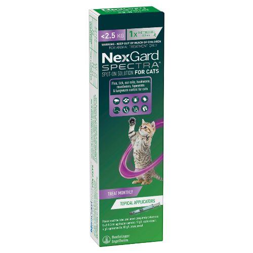 NexGard Spectra Small Cats 0.8-2.4kg Purple 1 pack