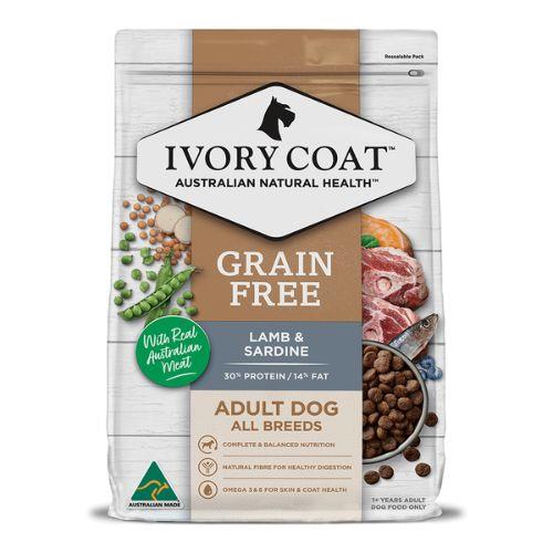 Ivory Coat Grain Free Adult Dog Lamb and Sardine 13kg