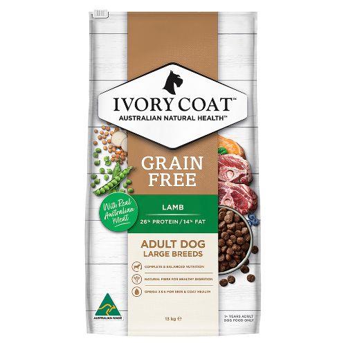 Ivory Coat Grain Free Adult Dog Large Breed Lamb 13kg