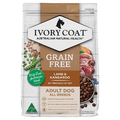Ivory Coat Grain Free Adult Dog Lamb and Kangaroo 2kg