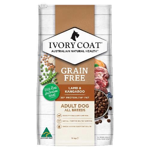 Ivory Coat Grain Free Adult Dog Lamb and Kangaroo 13kg