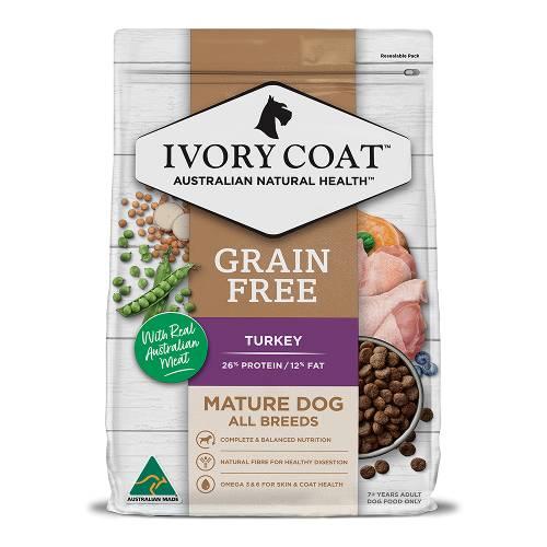 Ivory Coat Grain Free Adult Dog Mature Senior Turkey 2kg