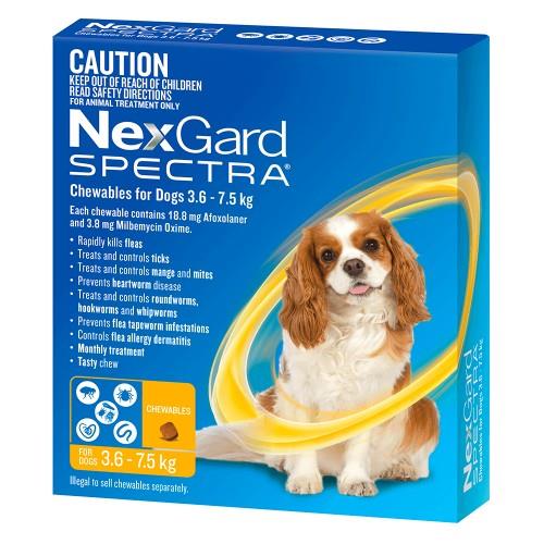 NexGard Spectra Small Dog 3.6-7.5kg 3 pack