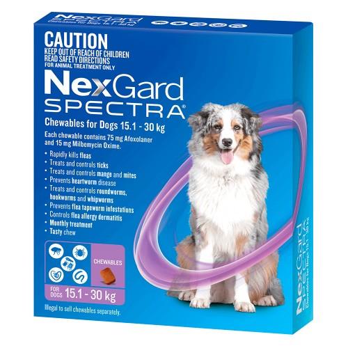 NexGard Spectra Large Dog 15.1-30kg 3 pack