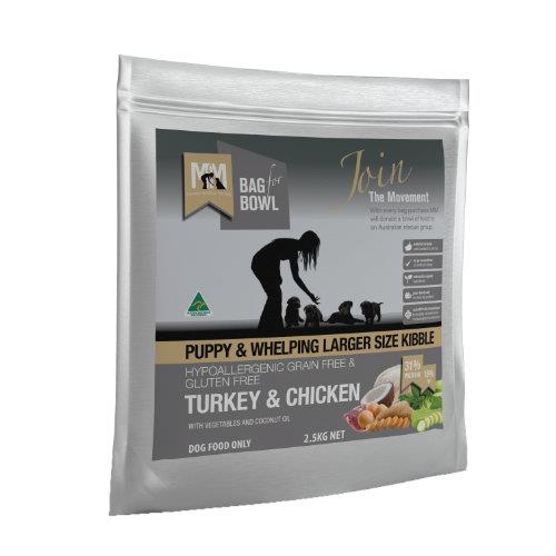 Meals for Mutts Large Kibble Puppy Grain Free Turkey and Chicken 2.5kg