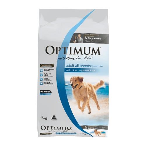 Optimum All Breed Adult Chicken, Rice and Vegetables 15kg