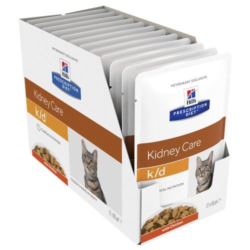 Hills Prescription Diet k/d Kidney Care Chicken Cat Food Pouches...