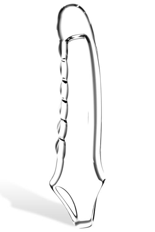 Adam and Eve Ridged Rider 9" Penis Extension with Ball Strap