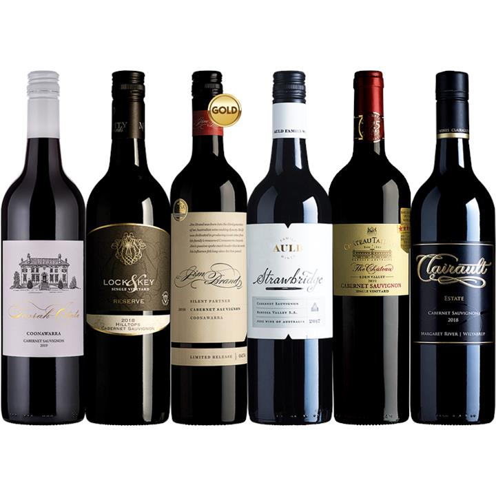 Top Shelf Cabernet 6-Pack, Australia multi-regional Cabernet Sauvignon Wine Pack, Wine Selectors