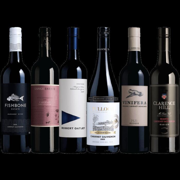 Boutique Top Shelf Cabernet 6-pack, Australia multi-regional Cabernet Sauvignon Wine Pack, Wine Selectors