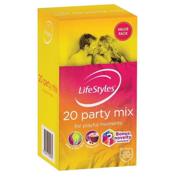 Ansell Lifestyles Party Mix Condoms - 20 Pack