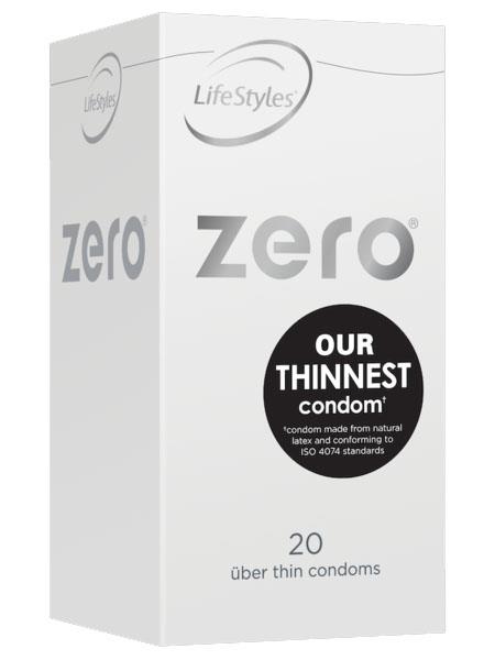 Ansell Lifestyles Zero Uber Thin Condoms - 20 Pack