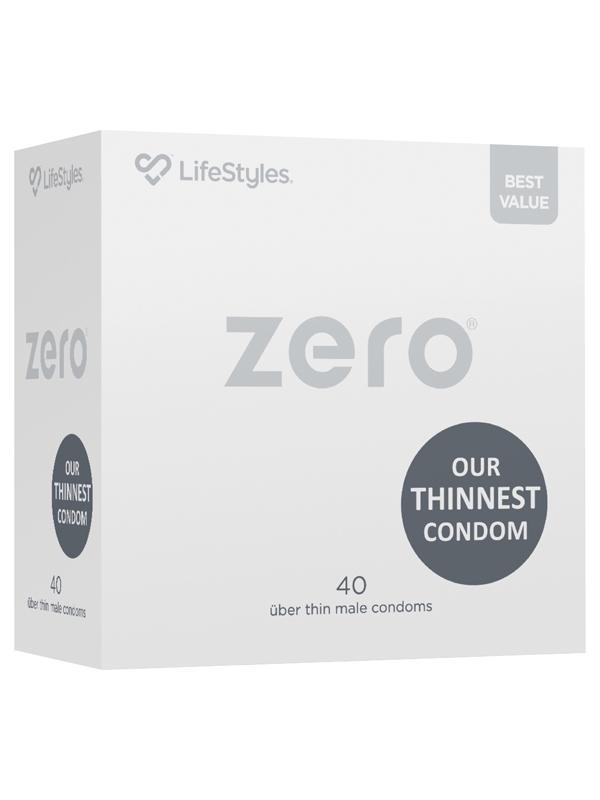 Ansell Lifestyles Zero Uber Thin Condoms - 40 Pack