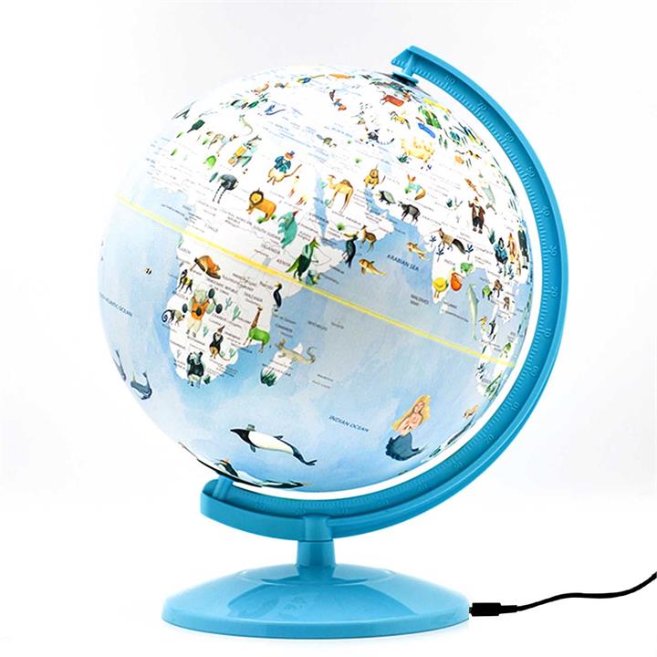 25cm Children's Illuminated Globe Blue