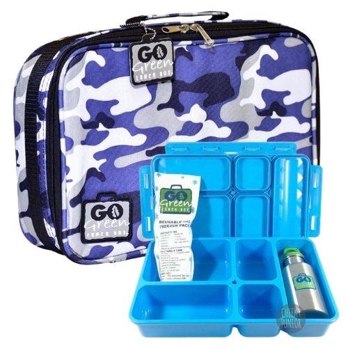 Blue Camo Go Green Lunch Box Set