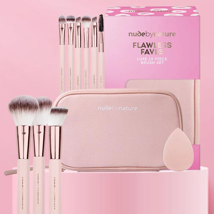 Nude by Nature - Flawless Faves | Luxe 10 Piece Brush Set
