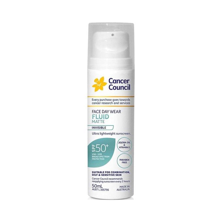 Cancer Council Face Day Wear Fluid Matte Invisible Spf50+ 50ml