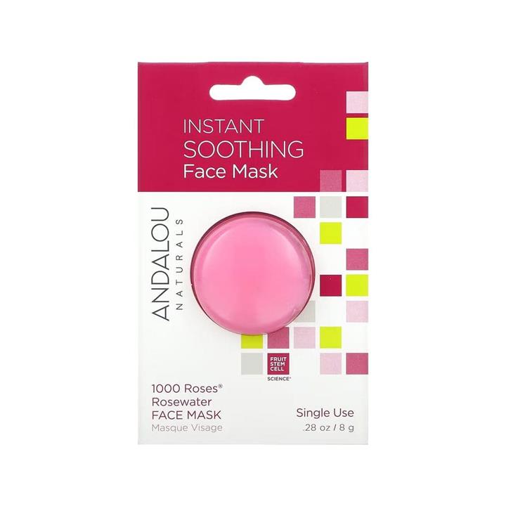 Andalou Naturals 1000 Roses Rosewater Instant Soothing Face Mask 8g - Travel Size