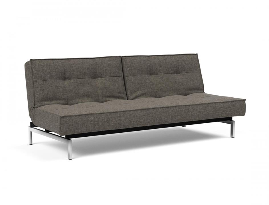 Splitback king single sofa bed with chrome legs - innovation living