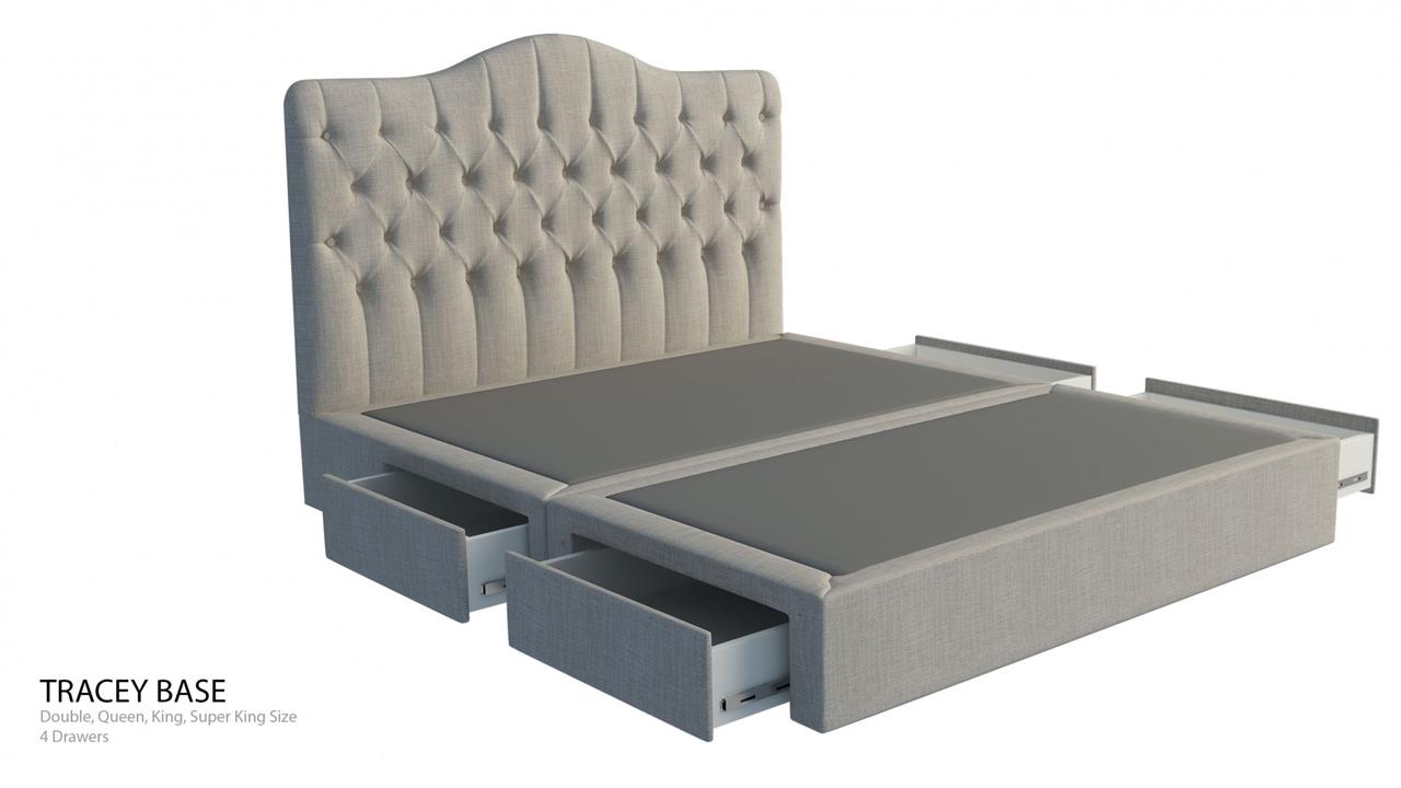 Venus custom deluxe bed frame with choice of storage base