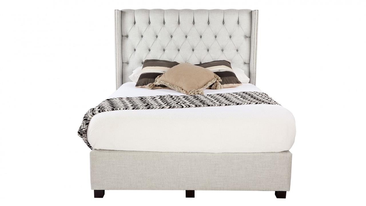 Marseille upholstered bed head with choice of standard base