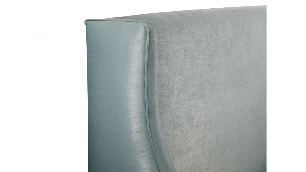 Elizabeth custom wing upholstered bed frame with choice of storage base