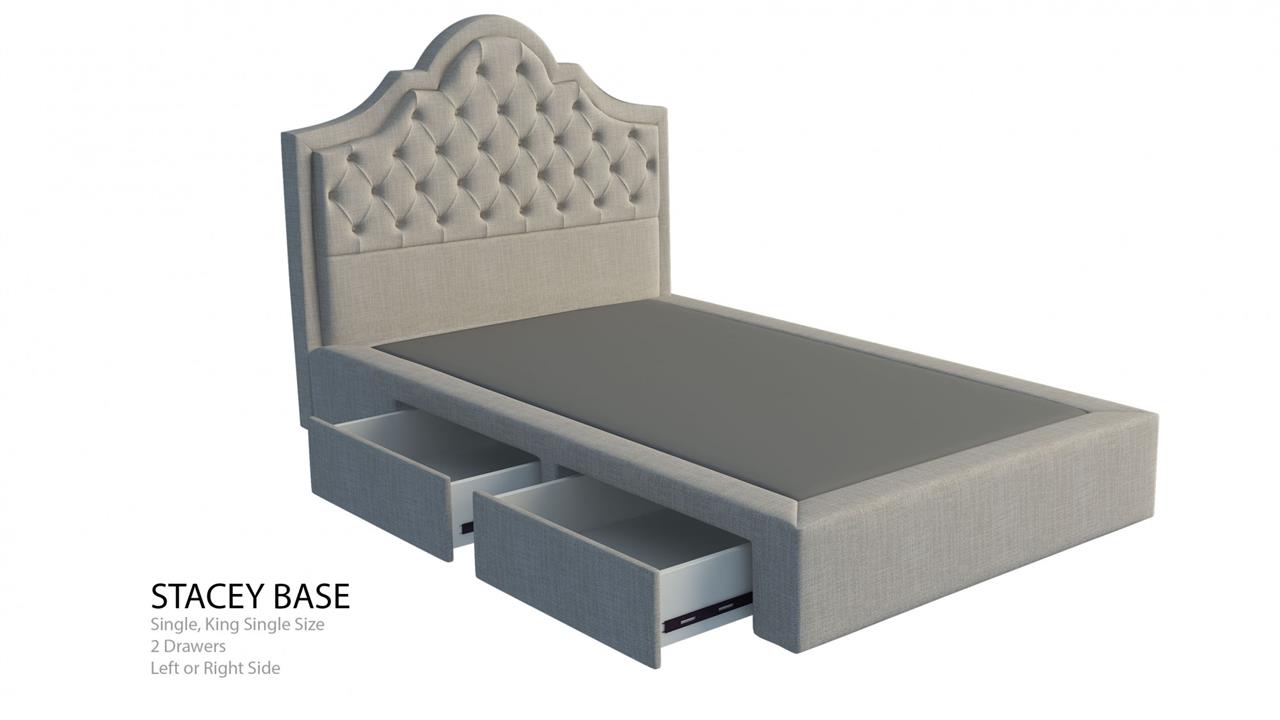 Victoria custom bed with choice of storage base