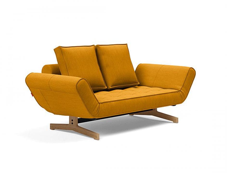 Ghia single sofa bed with oak leg - innovation living