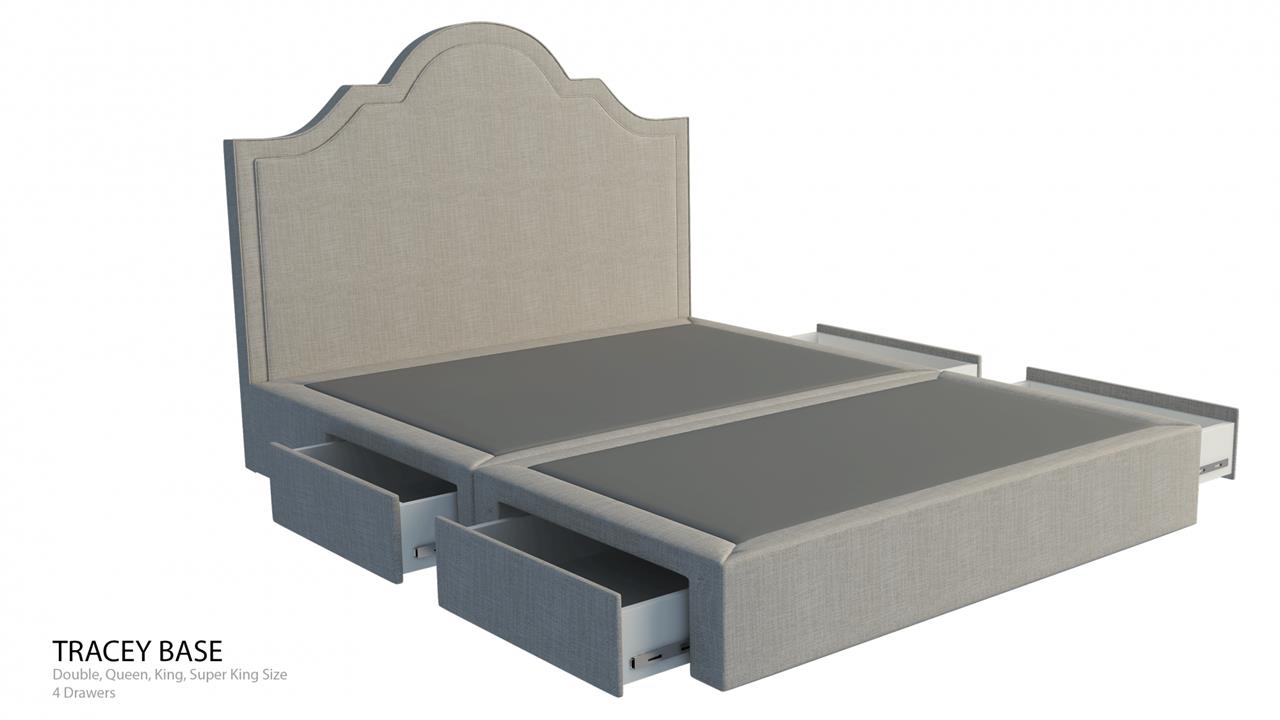 Ella custom bed with choice of storage bases