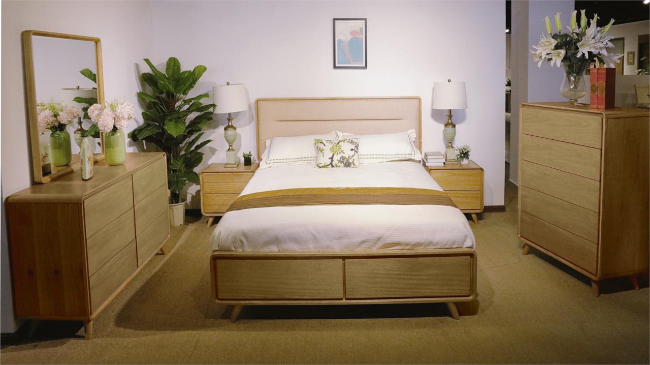Everley storage bed frame with bedroom suite