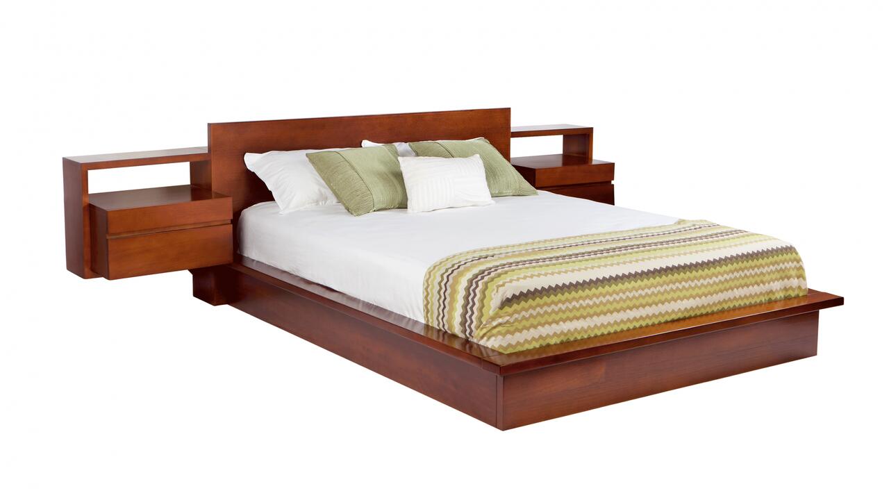 Vegas custom timber platform bed frame floor display