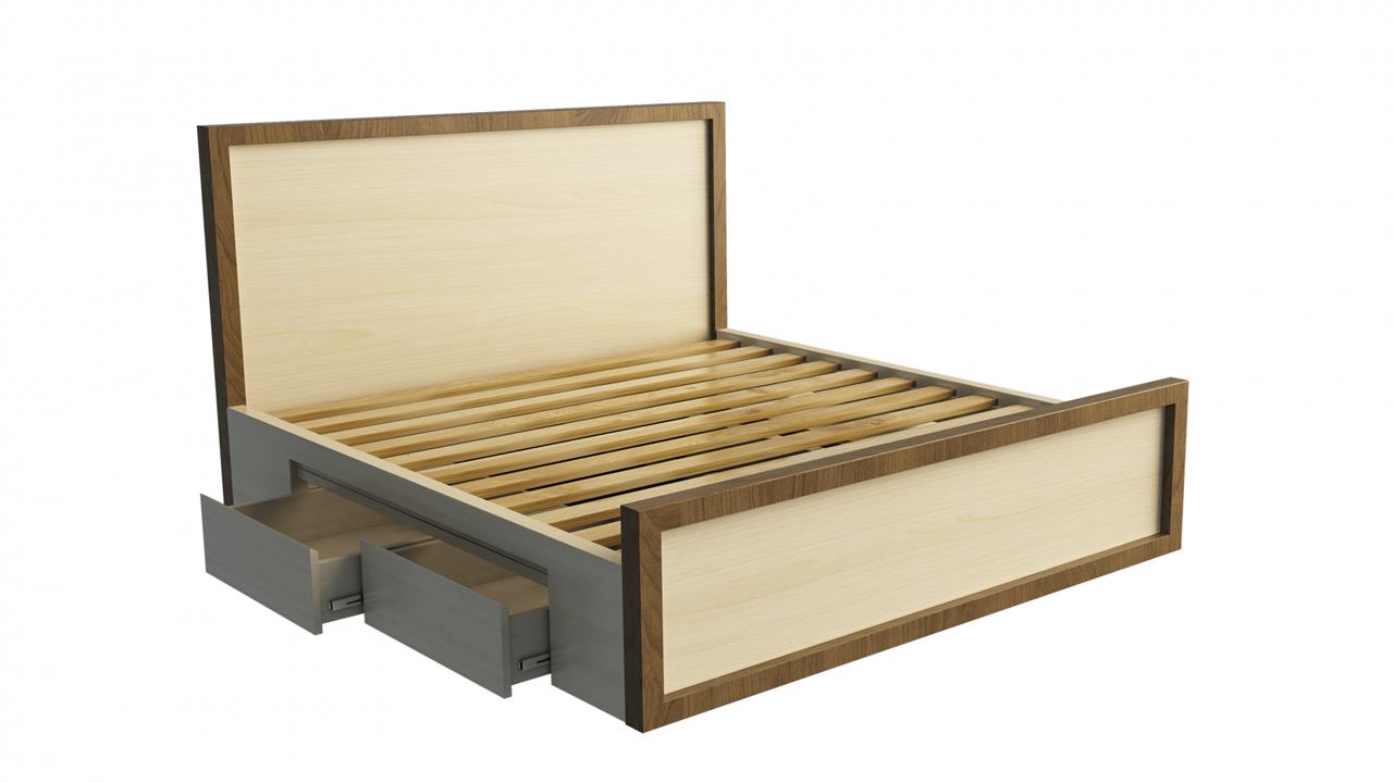 Norway custom timber 4 drawer bed frame