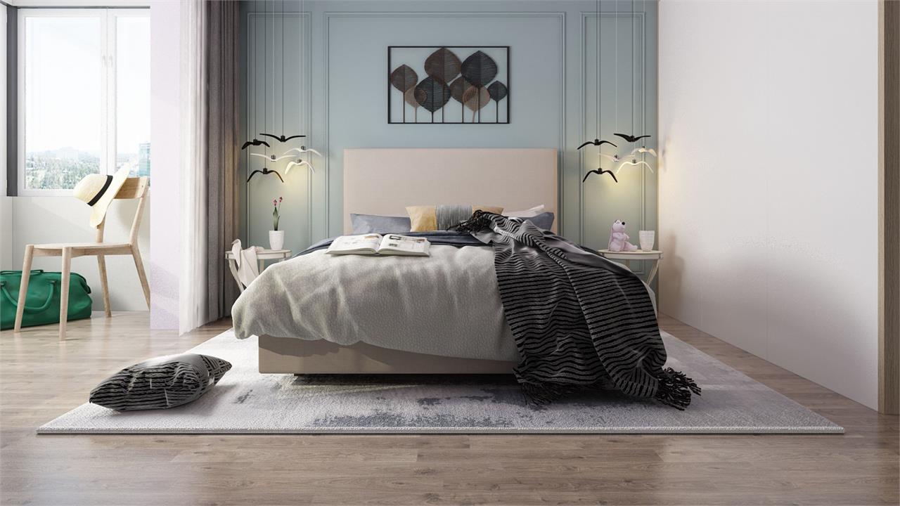 Metro custom upholstered bed frame