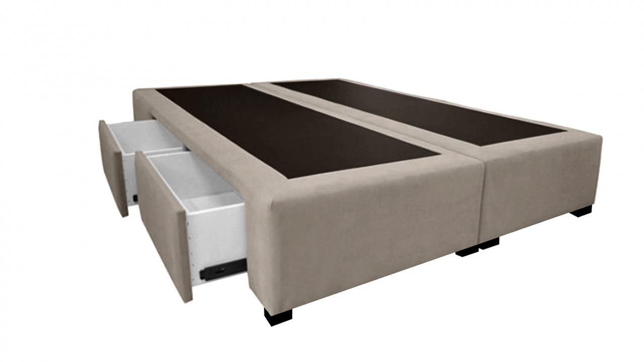 Stacey custom drawer upholstered bed base