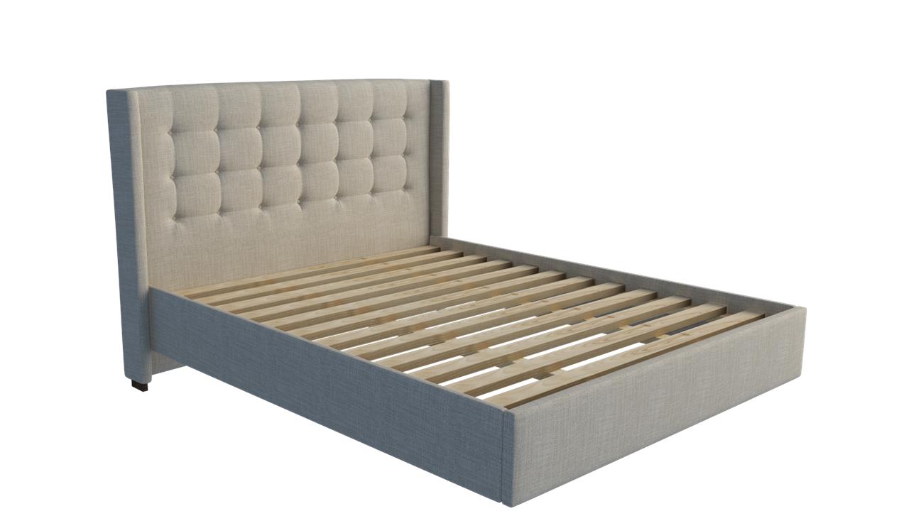 Matrix custom upholstered bed frame with choice of standard base